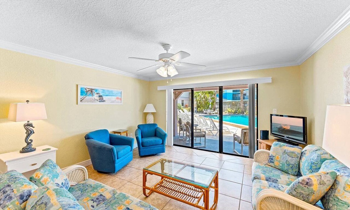 Avon By The Sea Condo | Beautiful ground floor condo. Steps to the heated pool, BBQ grills, and beach! ☀️