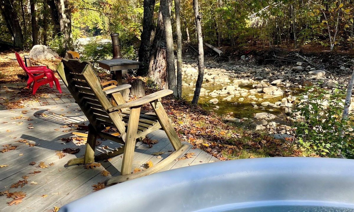 Jamaica Cabin | Charming riverside cabin in Jamaica, VT with hot tub