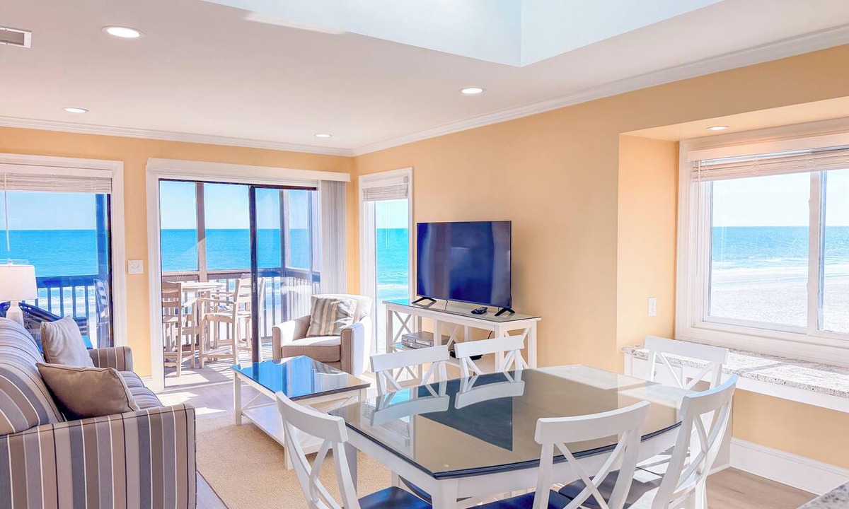 Ocean Drive Condo | Experience Tilghman Beach and Racquet Club Unit 301! Oceanfront, Pools, Tennis, Close to Main Street!
