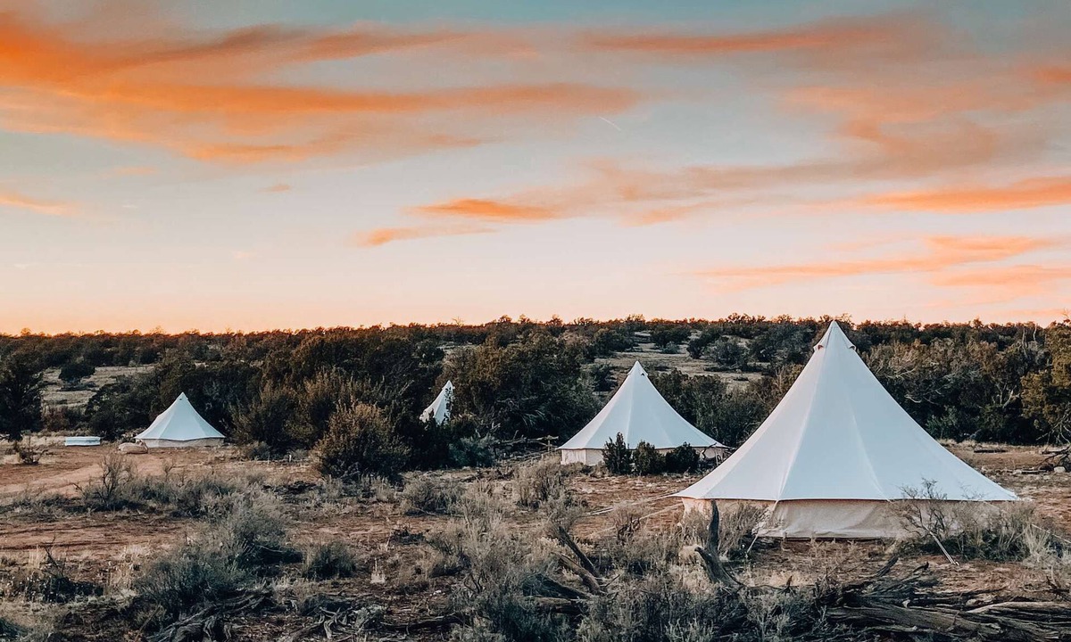 Valle House | Family Tent w/Shared Bathroom - Find us among the juniper trees and open sky.