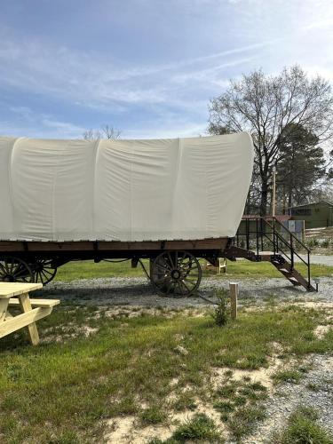 Lillington House | Go Glamping in North Carolina at this Wonderful Riverside Covered Wagon in Lillington