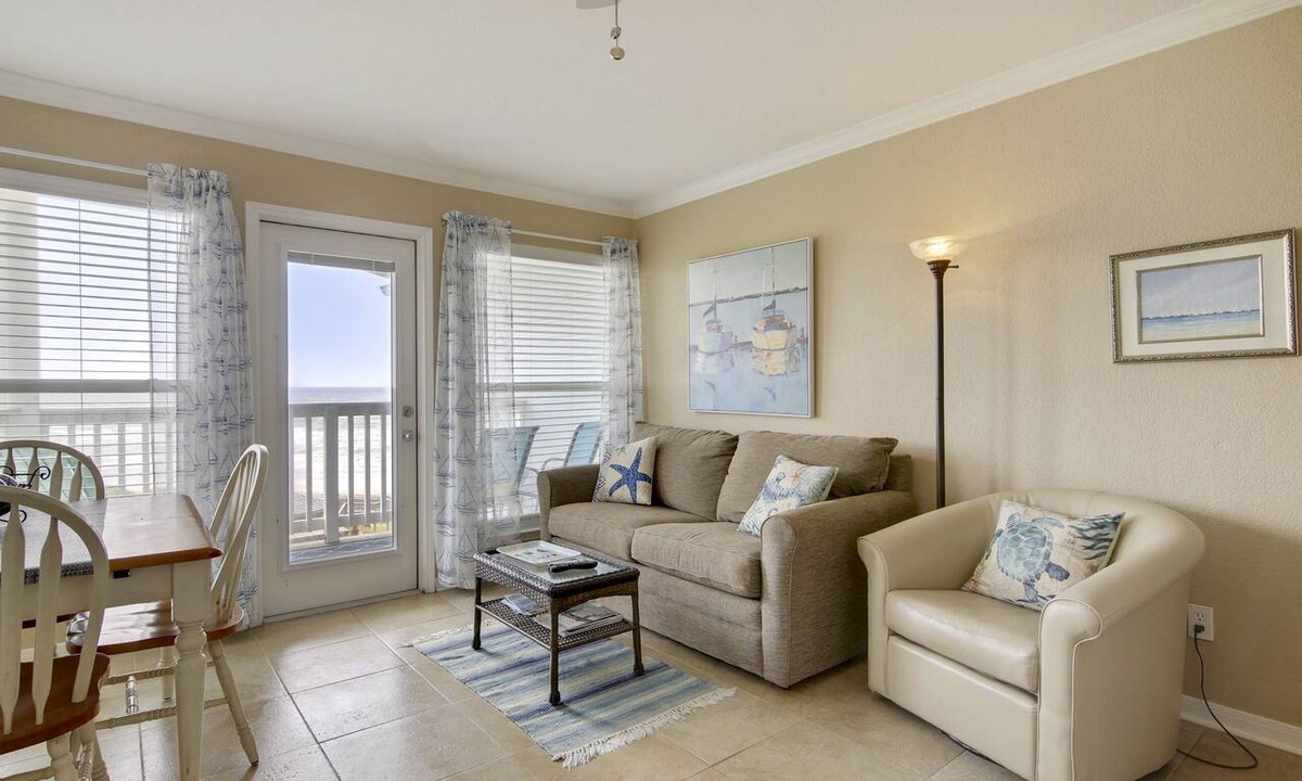 Galveston Condo | Gulf View Beach Condo- Popular Location- steps to the beach (2318)