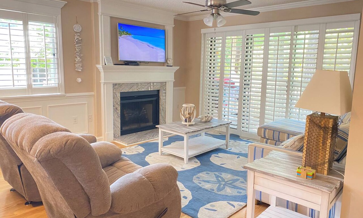 Arcadian Shores Villa | Kingston Resort: Ground floor, 7 min walk to beach, two decks