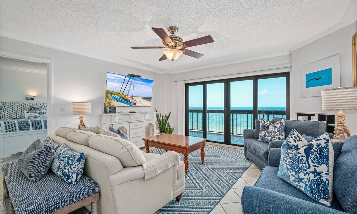 Ormond-by-the-Sea Condo | Luxury direct oceanfront 3/3 corner penthouse with heated pool and garage parking