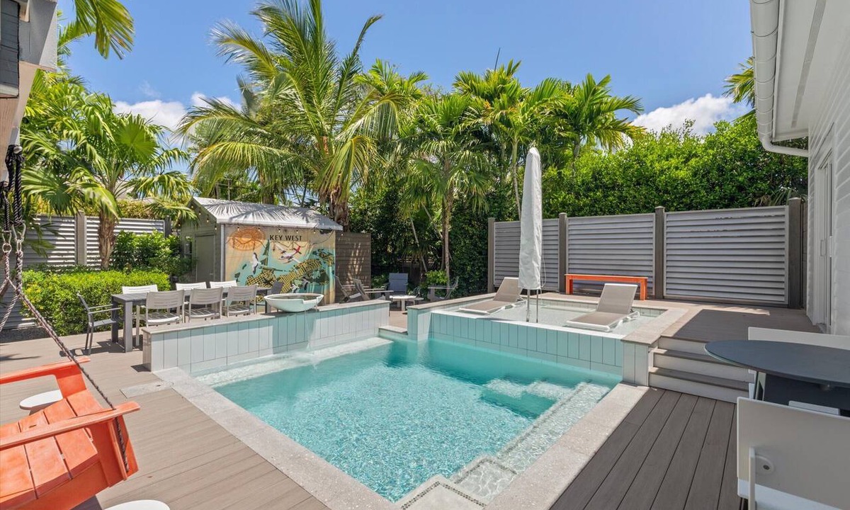 New Town House | Modern Luxury with Additional Guest Home, Garage and Pool in Key West!