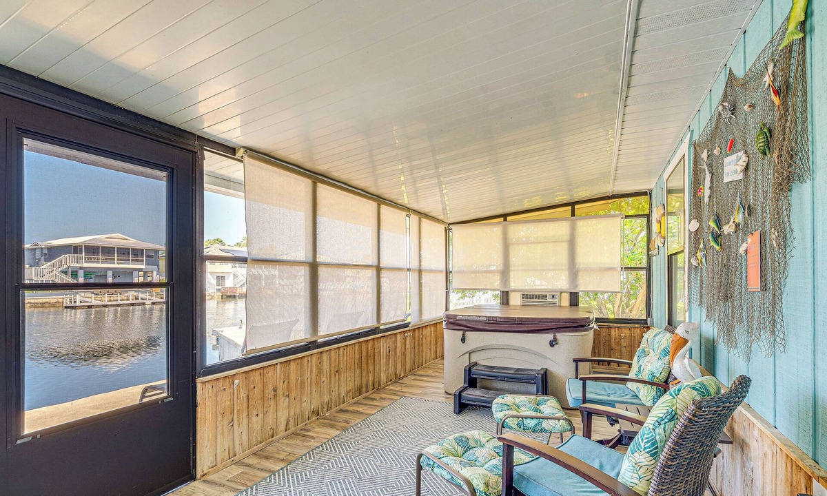 Spring Hill Cottage | Waterfront Hernando Beach Home w/Dock & Hot Tub!