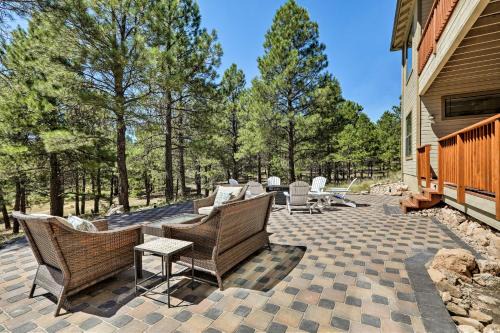 Ponderosa Trails House | Wooded Patio Oasis! Group Getaway in Flagstaff