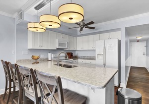 Oceanfront penthouse with private beach access. Two bedroom oceanfront condo.