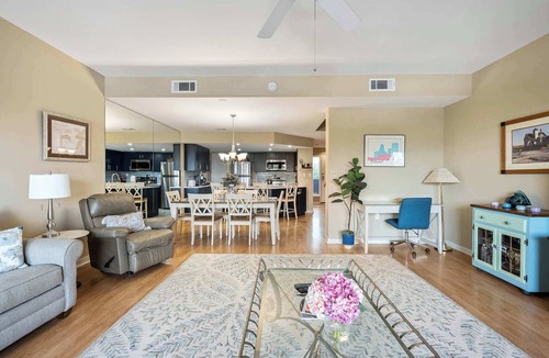 Shelter Cove Villa | Charming bay view villa with pool, washer & dryer, balcony, TV, & full kitchen