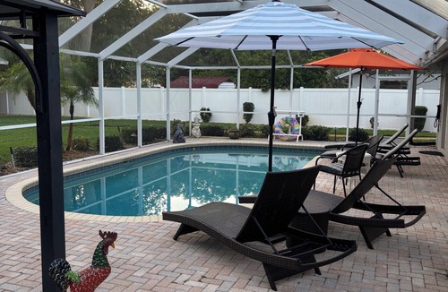 Lake Valencia Apartment | Charming studio in beautiful Palm Harbor with A/C, Swimming Pool and Patio