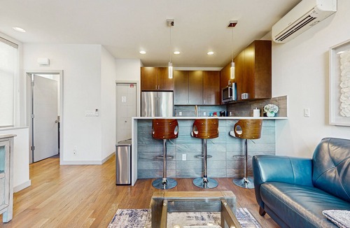 Crown Hill House | Colorful luxury home with rooftop patio & BBQ grill, board games, & more!