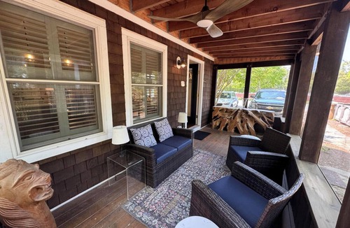 The Pines Cottage | Cozy Pines Cottage: 2BR, 1.5BA, Porch & Deck - Walk/Bike to Beach & Town!