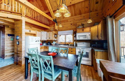 Northeast Somerset House | Dog-friendly lakefront cabin with covered porch & firepit on the shore