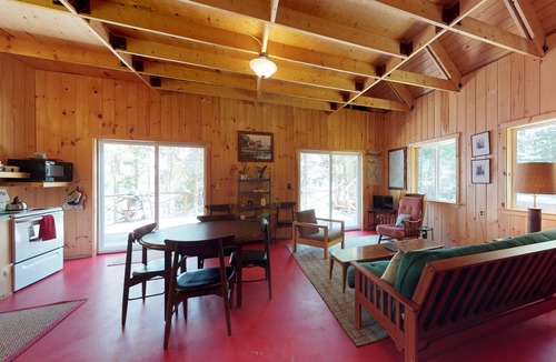 Northeast Somerset Cabin | Dog-Friendly Waterfront Home with Dock Access & Firepit - Close to Fishing & Hiking