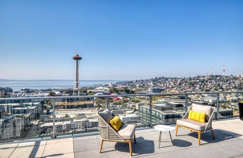 South Lake Union Apartment | Dreamy South Lake Union 1BR w/W/D & Roof, nr Lake Union, by Blueground