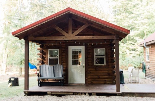Apple Creek Cabin | Fire Pit Private Cabins Retreat In The Woods!
