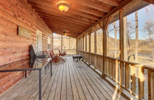 Boswell House | Fire Pit, Screened Deck: Riverfront Ozarks Cabin!