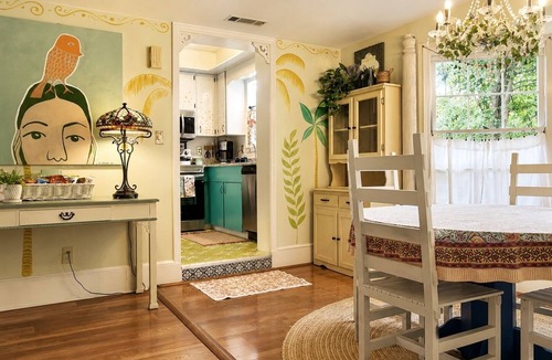 Winterville Cottage | Firefly Trail Cottage King Bed Screened Porch