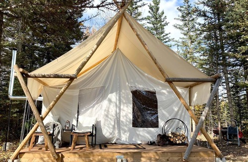 Priddis RV Rental | Fully-Equipped, Luxury, Bragg Creek Bell Tent in Alberta, Canada
