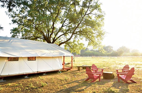 Upper Lake RV Rental | Glamping Tent with gorgeous mountain views&Animals