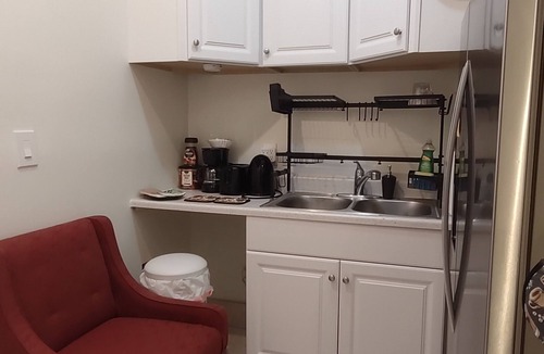 Gaithersburg House | Guest Suite by Ameridency: 1 King Bed, 1 Bath with Rain Shower, Full Kitchen