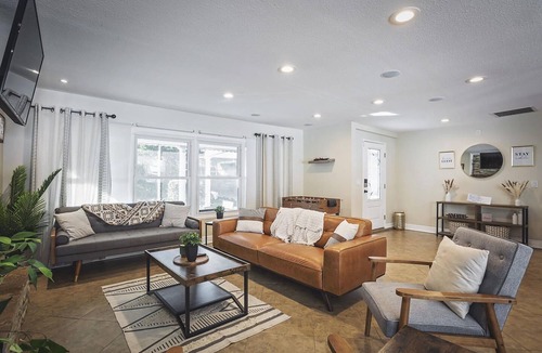Seffner Community Alliance House | Heated Pool w/Fire Pit Spacious Family Retreat