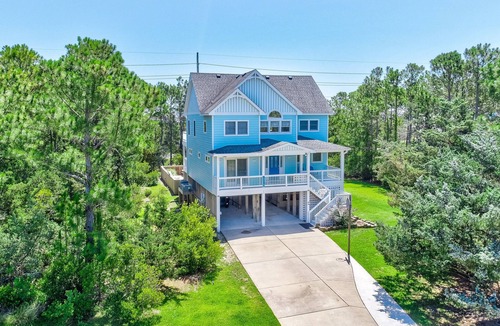 Wind Over Waves House | Incredible two-story home with private pool, hot tub, & game room