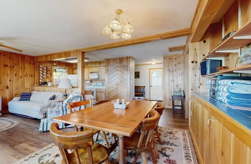 Greenville Cottage | Lakefront home with private dock, mooring, pebble beach, grill, & firepit