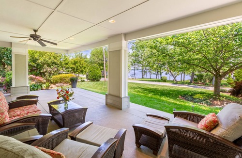 Annapolis House | Lakefront home with private pool, hot tub, outdoor space, central AC, & W/D