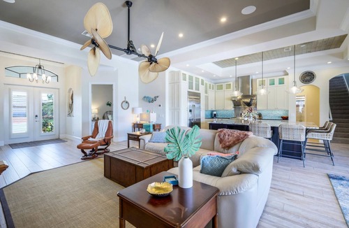 Cape Harbour House | Lux 5BR/4BA South-Facing Waterfront/Pool, Hot Tub, Dock & Dual Master Suites