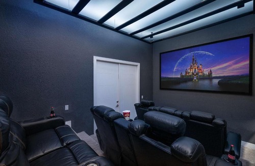 Reunion Apartment | Luxury 6BR Villa w Pool & Cinema 4mi to Disney