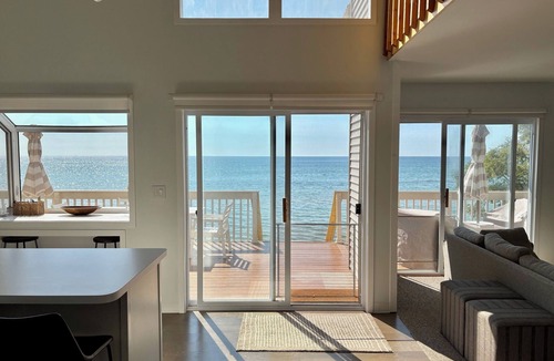 Montague Cottage | Modern Lake Michigan Cottage with Private Beach on Low Bluff