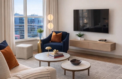 Rockville Apartment | Modern Luxe Apt in Downtown Crown. Pool Gym Walkable