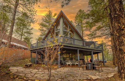 Kachina Village House | Modern Mountain Chalet with Wall-of-Windows Forest Views.