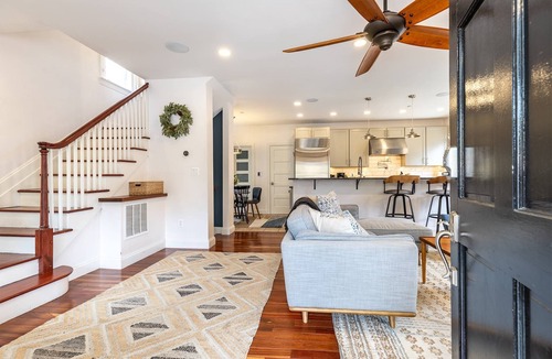 Historic District Cottage | New Home w Luxe King Suite, Porch Vibes & Parking