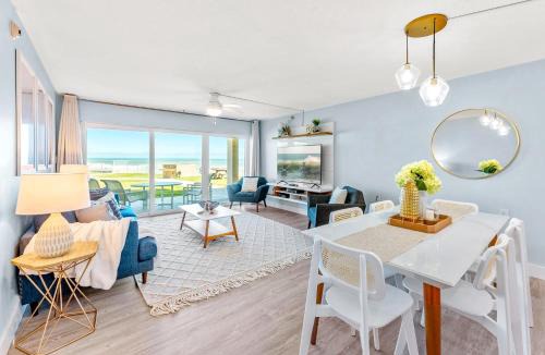 Satellite Beach Apartment | Paradise Beach Club - Oceanfront Ground Floor Condos with Heated Pool Pets Welcome