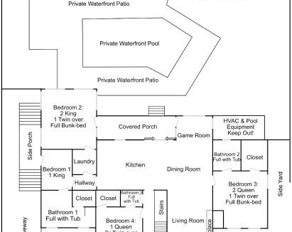 Myrtle Beach House | Paradise on Ocean Waterway Huge 5000 sq ft w Private Pool, Boat Dock, Grand Piano, Game Tables, BBQ, 1 acre Yard, Crib, Sleeps 34