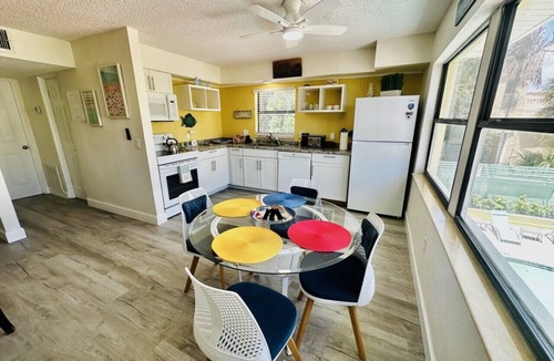 Cocoa Beach Villa | Penguins on the Beach | 2BR Steps to Beach & Downtown w/pool | Unit 6