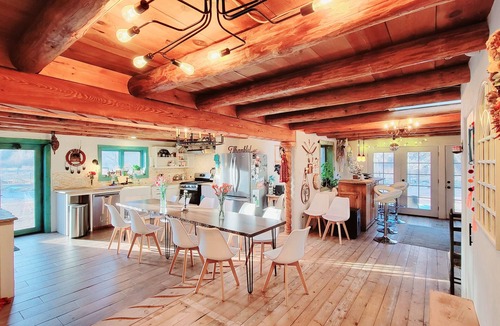 Embudo House | Private Beach on Rio Grande Adobe Historical Artist Family Home near Ski Valley