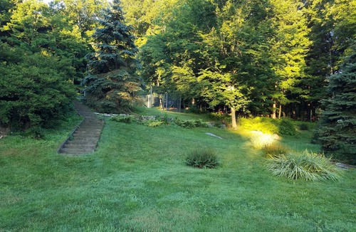 Redding Ridge Apartment | Private Bedroom And Bathroom , second room with work or eating area on 2nd floor