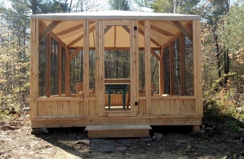 Stone Mills RV Rental | Rustic Waterfront Yurt on the Salmon River for a Peaceful Glamping Escape near Tamworth, Ontario
