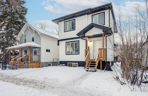 North Central Edmonton House | Spacious 3-Bedroom Home with TVs in Every Room & Game-Night Hockey Table