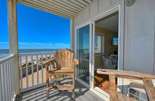 North Myrtle Beach Apartment | Stunning Location Views Oceanfront 2BR-1st Floor Cherry Grove Ocean View Villas B1