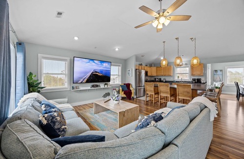 Wind Over Waves House | Stunning OBX 6BR Estate, Pool, Spa, Game Room, Fire Pit & Volleyball