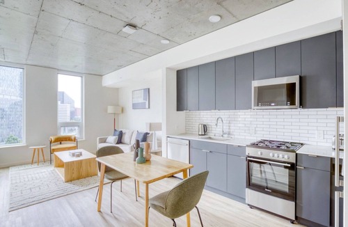 South Lake Union Apartment | Sunny South Lake Union 1BR w/W/D & Roof, nr Lake Union, by Blueground
