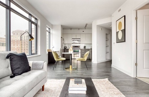 Ballston Apartment | Sunny Virginia Square 1BR w/Gym & W/D, steps to Metro, by Blueground