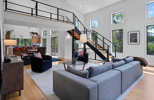 Southold House | Sunset Perch, Modern Southold Home with Rooftop Deck and Heated Pool