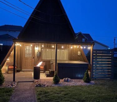 Perrysville House | The Rustic Triangle A-Frame with Hot Tub