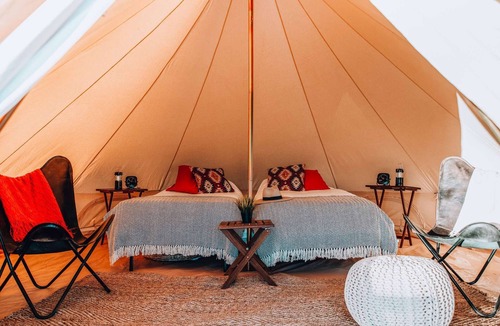 Valle House | Twin Tent w/Shared Bathroom - Find us among the juniper trees and the open sky.