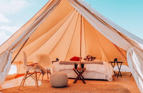 Valle House | Twin Tent w/Shared Bathroom - Find us among the juniper trees and the open sky.